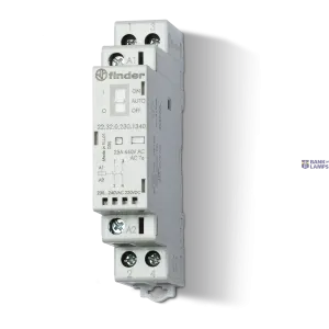 FINDER 223202301320 — Modular Contactor 17.5mm, 2NO, 25A, 230VUC, AgNi, Mechanical IndicatorLED FINDER 223202301320 — Modular Contactor 17.5mm, 2NO, 25A, 230VUC, AgNi, Mechanical IndicatorLED