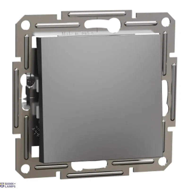 Schneider Electric Push-Button Asfora, 1P, Screwless Terminals, Anthracite EPH0700171