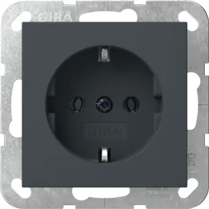 Gira 446628 — SCHUKO rozete Outlet System 55 16 A 250 V~ without Mounting Claws, Anthracite