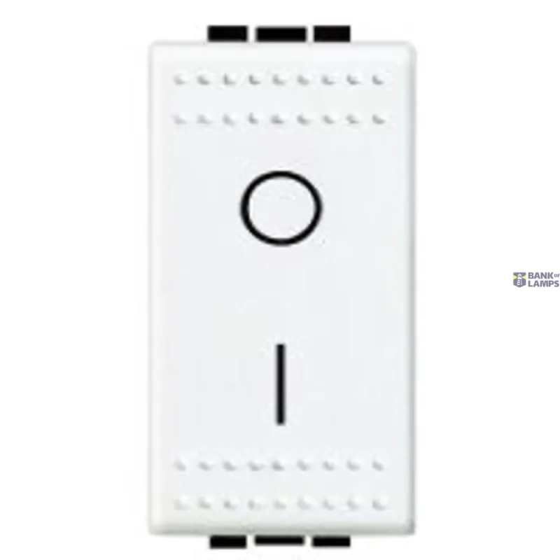 BTicino One-Way Switch LivingLight 16A, 2P, 16 AX, 1 Module, 250 V N4002N