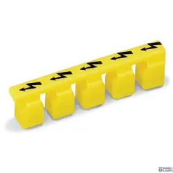 WAGO 280-415 — Protective Warning Marker With High-Voltage Symbol, Black, Yellow, For 5 Terminal Blocks WAGO 280-415 — Protective Warning Marker With High-Voltage Symbol, Black, Yellow, For 5 Terminal Blocks