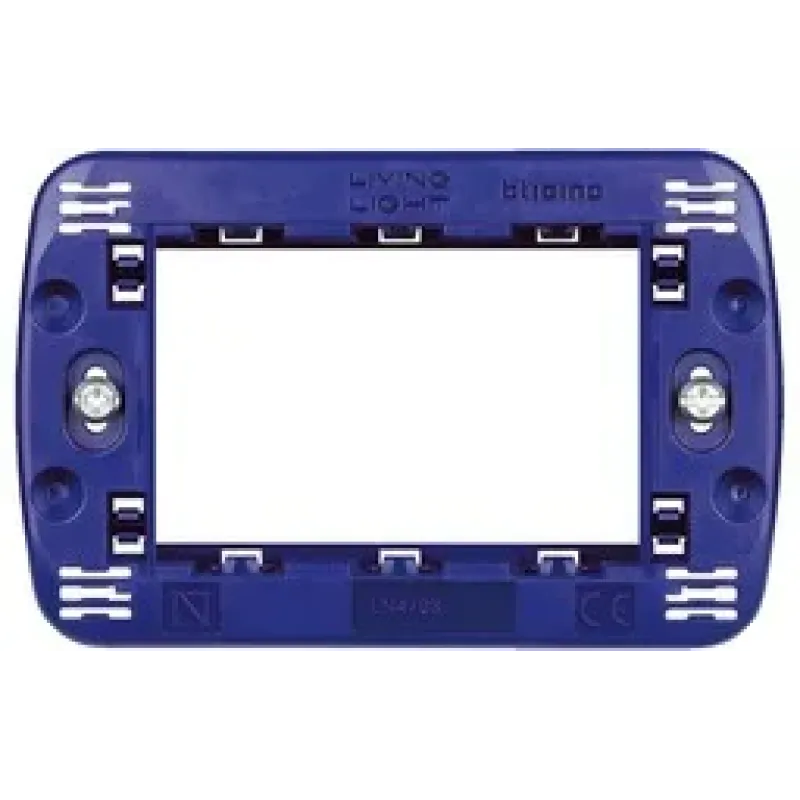 BTicino Supporting Frame LivingLight 3 Modules, Thermoplastic, 1 LN4703