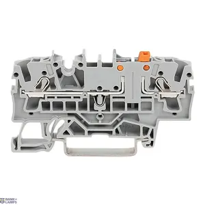 WAGO 2002-1671 — Disconnect/Test Terminal Block 2-Conductor, 2.5 mm², Gray, With Test Option