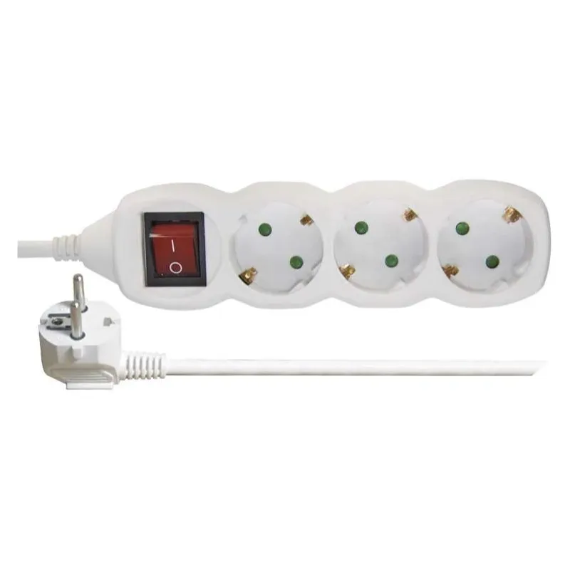 EMOS Pagarinātājs SCHUKO ar slēdzi – 3 ligzdas, 3m, 1,5mm² P1323R