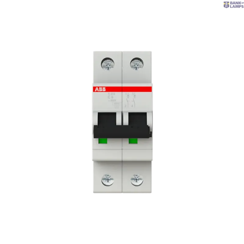 ABB S202-C6 Miniature Circuit Breaker - 2P - C - 6 A 2CDS252001R0064