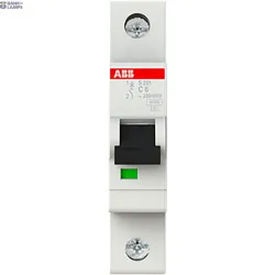 ABB 2CDS251001R0064 — S201-C6 Miniature Circuit Breaker - 1P - C - 6 A ABB 2CDS251001R0064 — S201-C6 Miniature Circuit Breaker - 1P - C - 6 A