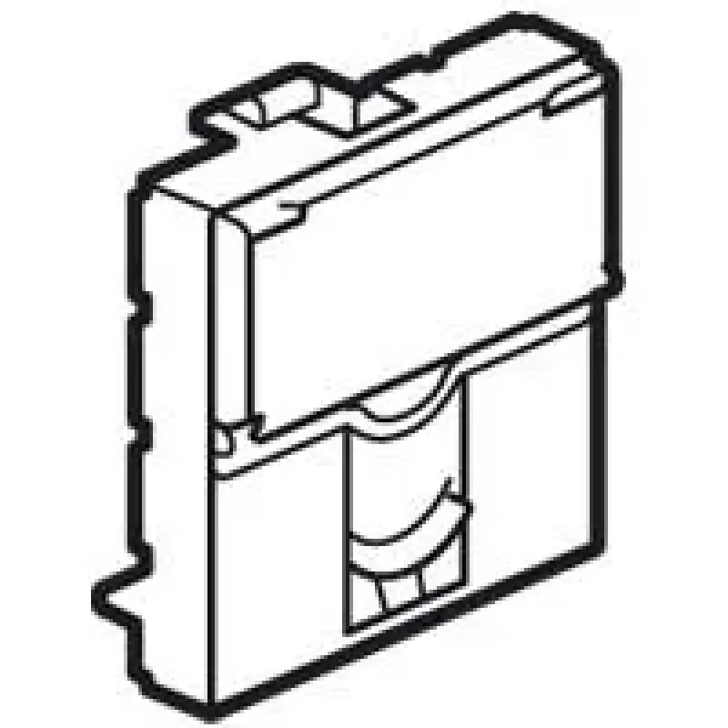 Legrand Faceplate Mosaic 2M, RAL 9003, W 45mm, H 45mm, D 18.8mm 078602
