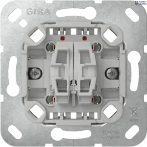 Gira 312800 — Insert Pushbutton Switch 10 AX 250 V~2-Way Switch, 2-Gang with Mounting Claws