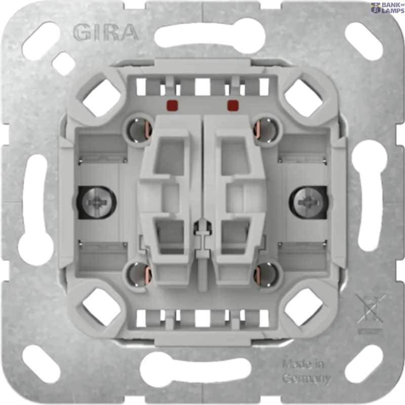 Gira Insert Pushbutton Switch 10 AX 250 V~2-Way Switch, 2-Gang 312800
