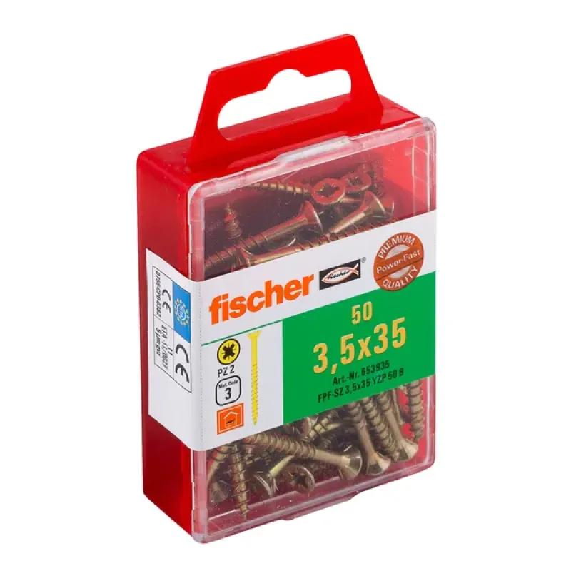 Fischer Screwnail FPF-SZ 3,5 x 35 YZ, 50 pcs. 61-653935