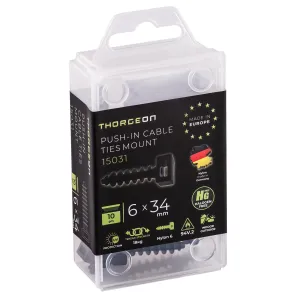 THORGEON 15031 — Screw Saddle Cable Support 6x34 black (10 pcs) THORGEON 15031 — Screw Saddle Cable Support 6x34 black (10 pcs)