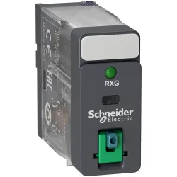 Schneider Electric RXG12BD — Plug-In Relay Harmony, 10A, 24V DC, 1CO, IP40, Lockable Test Button, LED Indicator Schneider Electric RXG12BD — Plug-In Relay Harmony, 10A, 24V DC, 1CO, IP40, Lockable Test Button, LED Indicator