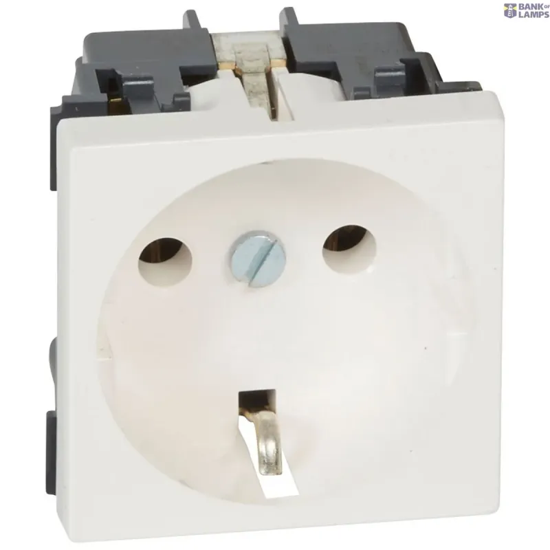 Legrand Socket Mosaic 2P+E, 2 Modules, 16 A, 250 V, IP20, IK04, 50 077210