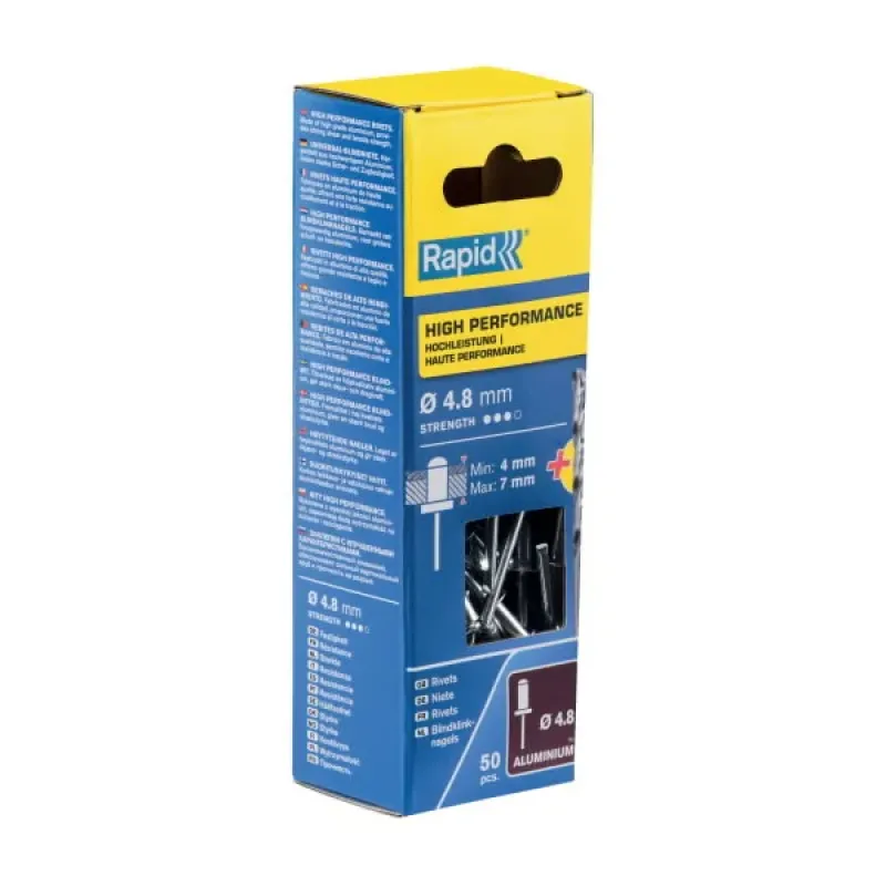 Rapid Kniedes Al 4,8x10mm, 50 gab. + Drill C, Rapid 5000387