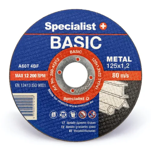 Specialist+ SPECIALIST+ metāla griešanas disks BASIC, 125 x 1.2 x 22 mm 250-41212