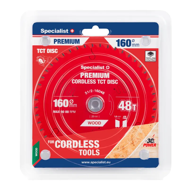Specialist+ Griešanas disks 160x48Tx20mm, Cordless PREMIUM, SPECIALIST+ 51-2-16048