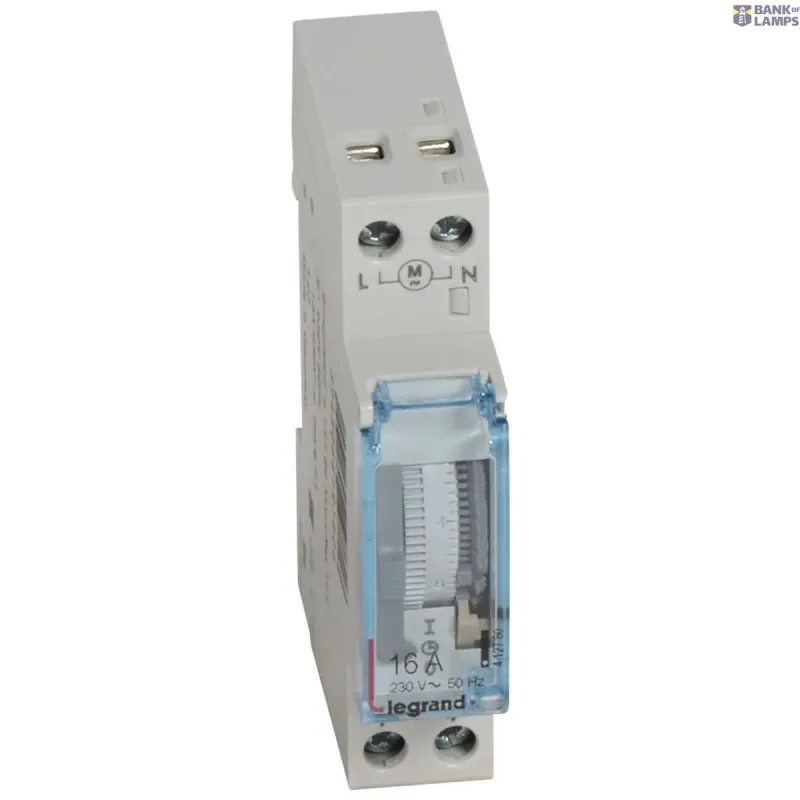 Legrand Time Switch IP20, 50 - 50 Hz, 60 mm, 83 mm, 17.5 mm 412780