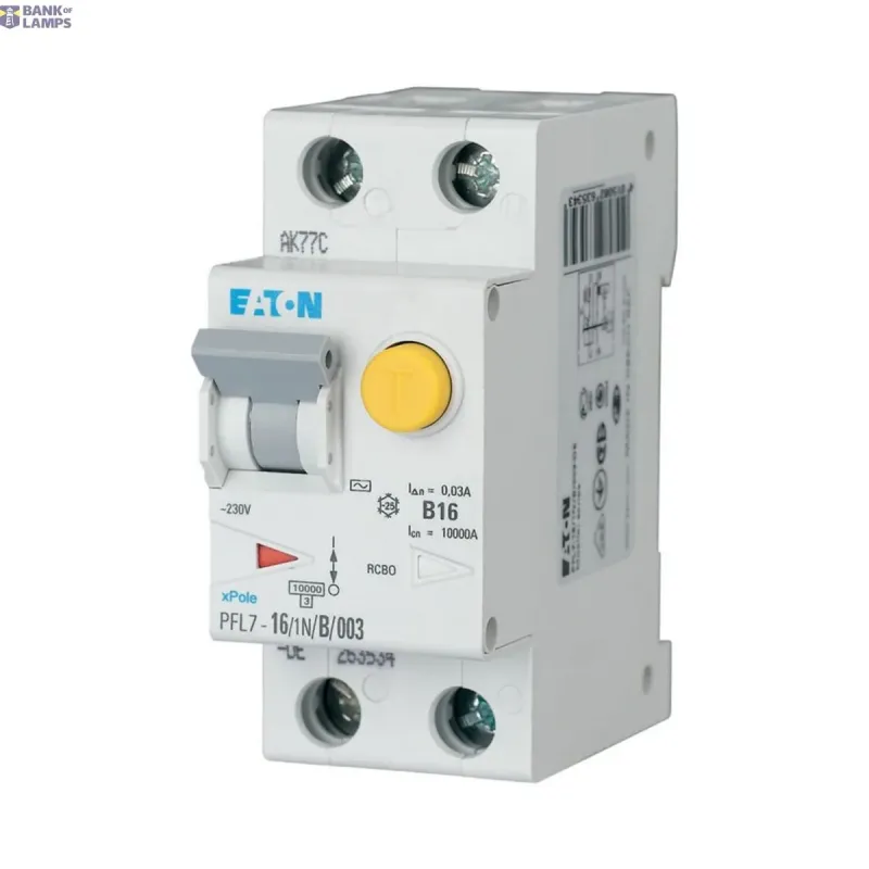 EATON PFL7-16/1N/C/003-A RCD/MCB combination, 16 A, 30 mA, MCB 263538