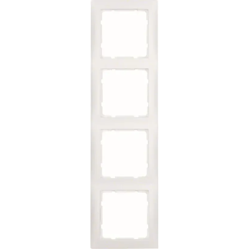 Berker Frame 4-Gang; S.1, Polar white, matt, Plastic 10149909