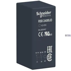 Schneider Electric RSB2A080JD — Plug-In Relay Harmony, 8A, 12V DC, 2CO, IP40 Schneider Electric RSB2A080JD — Plug-In Relay Harmony, 8A, 12V DC, 2CO, IP40