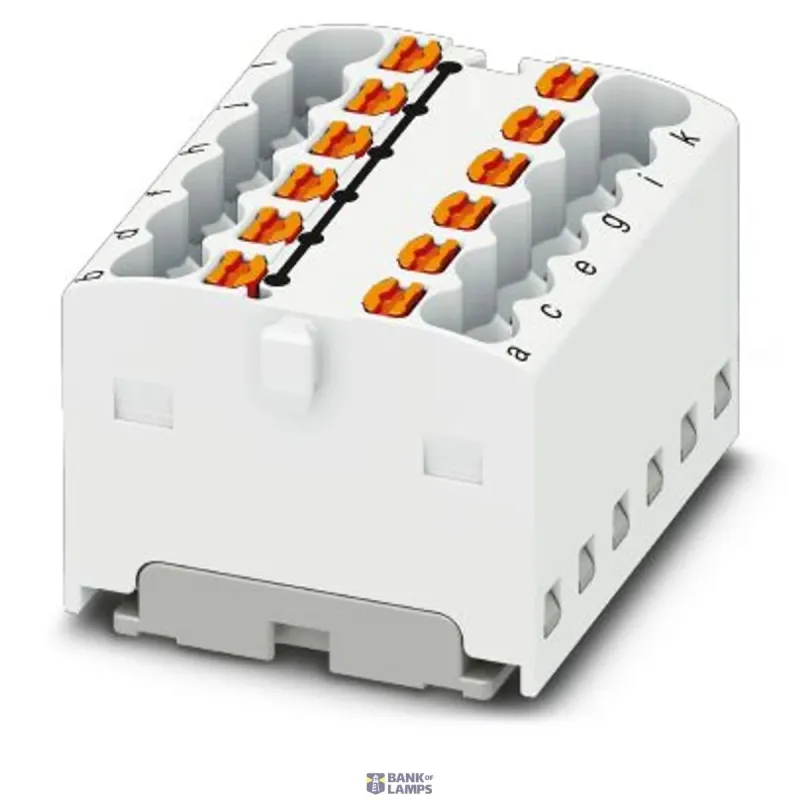 Phoenix Contact Distribution Block PTFIX 12X1.5 WH, 17.5A, White, Push-In 3002779