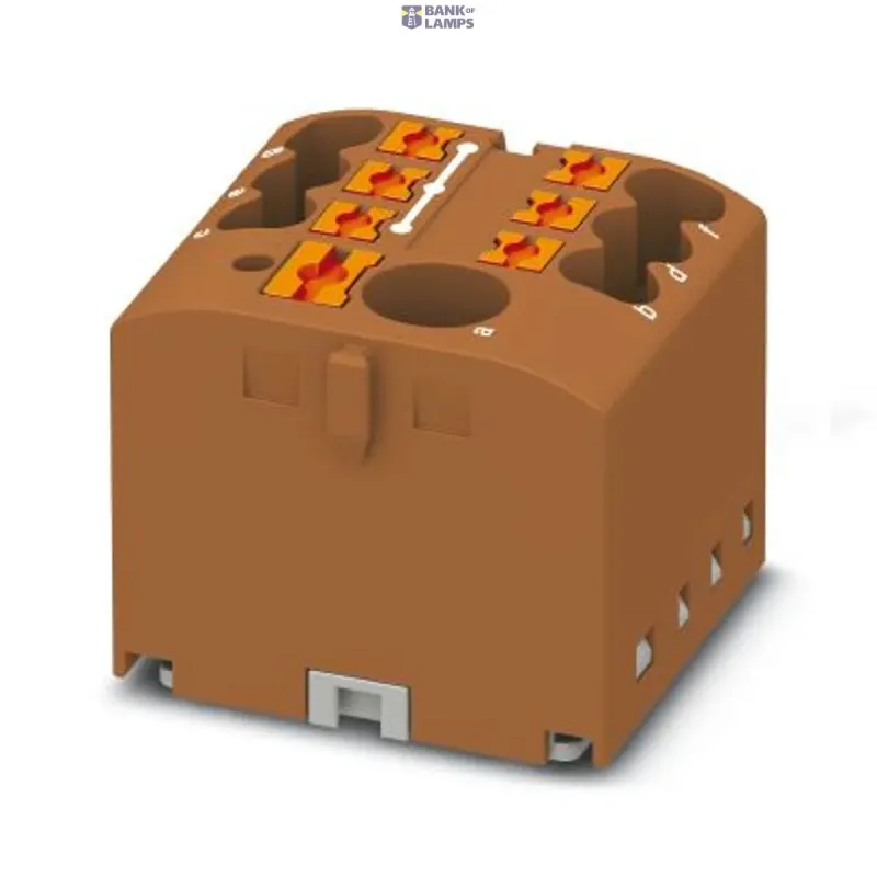 Phoenix Contact Distribution Block PTFIX 6/6X2.5 BN, 24A, Brown, Push-In 3273340