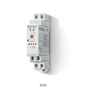 FINDER 140182300000 — Electronic Staircase Timer 8 fun., 17.5mm, 1NO, 16A, AC, 230VAC, 6 terminal FINDER 140182300000 — Electronic Staircase Timer 8 fun., 17.5mm, 1NO, 16A, AC, 230VAC, 6 terminal
