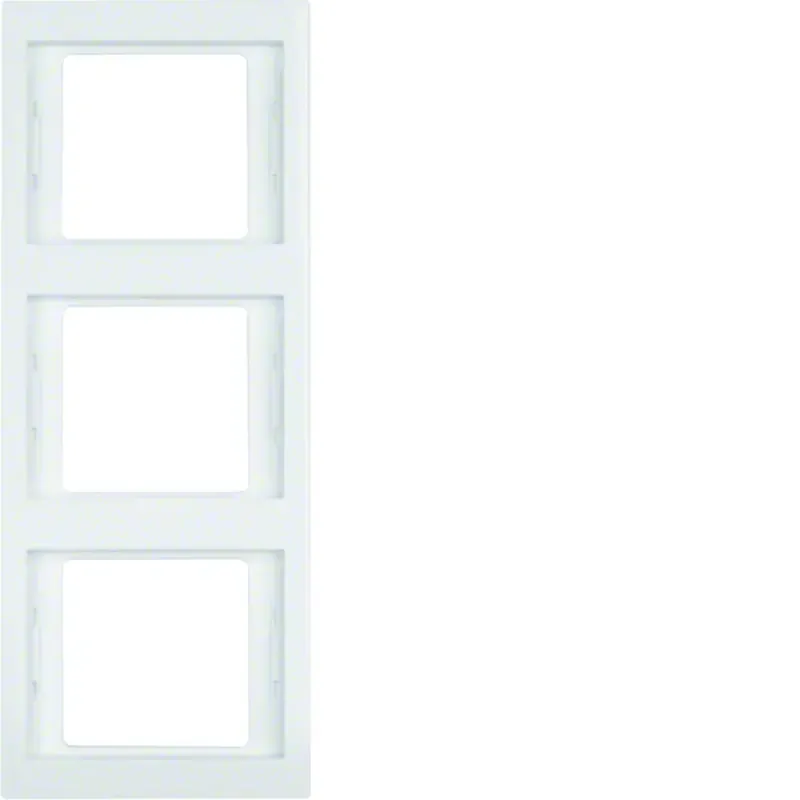 Berker Frame 3gang vert., K.1, p. white glossy 13337009