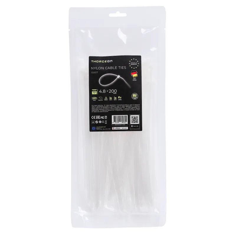 THORGEON Ties 4.6x200 White (100 pcs) 15007