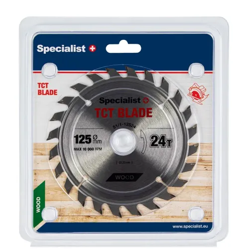 Specialist+ SPECIALIST+ griešanas disks, 125 x 24T x 22 mm 51-1-12524