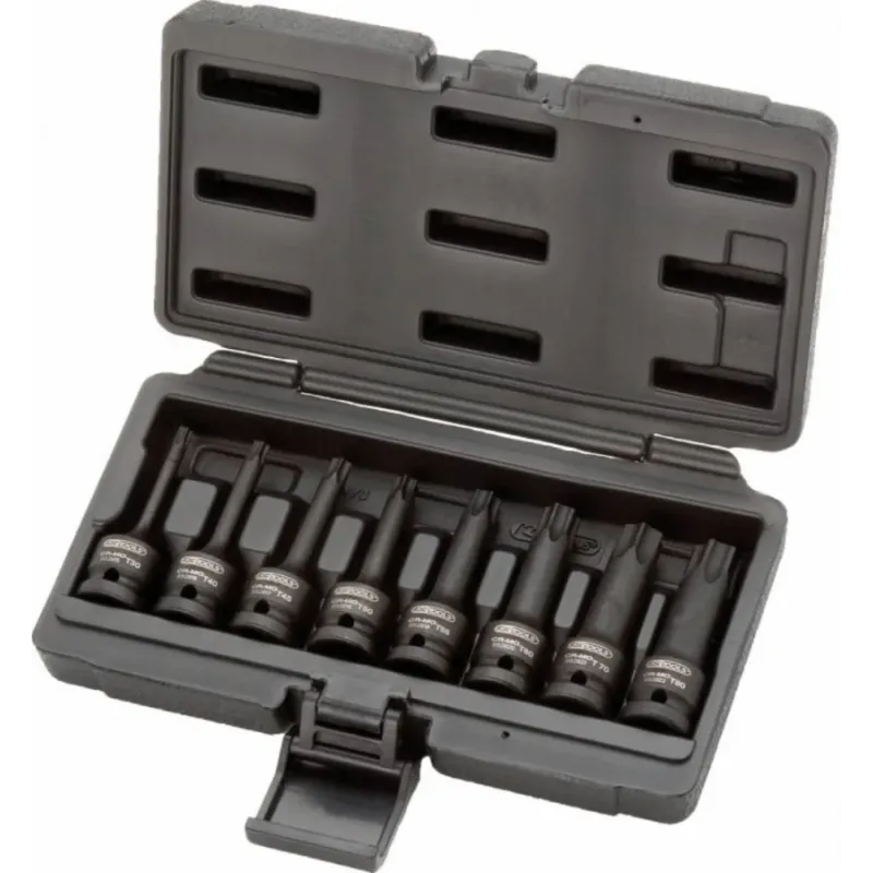 KS Tools Triecienmuciņu komplekts TORX 1/2´´, T30-T80, 8 gab., KS 911-0901