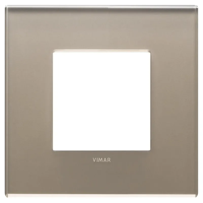 Vimar Plate 2M mirror glass opal brown 22642-77