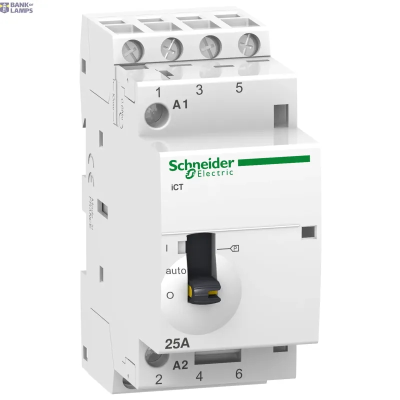 Schneider Electric Contactor Acti9 iCT, 25 A, 220–240 V, 4NO, IP20 A9C21834