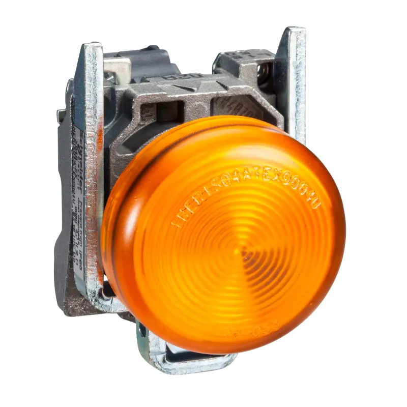 Schneider Electric Pilot Light Harmony XB4, 120V AC, 22.5mm, IP66, Orange XB4BVG5