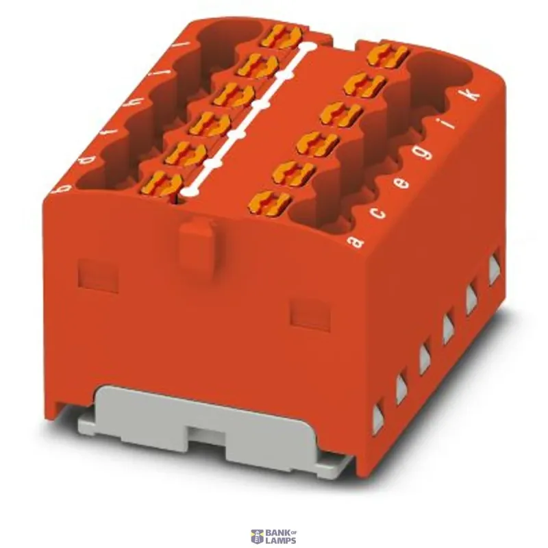 Phoenix Contact Distribution Block PTFIX 12X1.5 RD, 17.5A, Red, Push-In 3002766