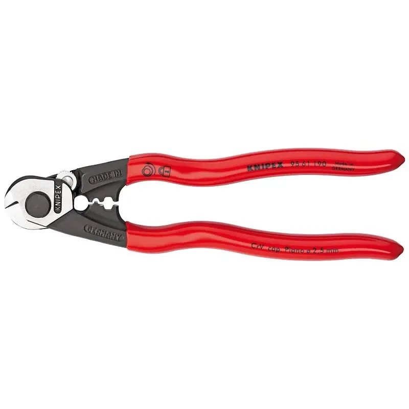 Knipex Knaibles trosēm Ø6 mm 190 mm, Knipex 9561190