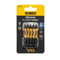 Skrūvgrieža uzgaļi FLEXTORQ PZ1, 57 mm, DeWALT, 5 gab.