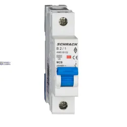 SCHRACK AM618102-- — Miniature Circuit Breaker AMPARO 6kA, B 2A, 1P SCHRACK AM618102-- — Miniature Circuit Breaker AMPARO 6kA, B 2A, 1P