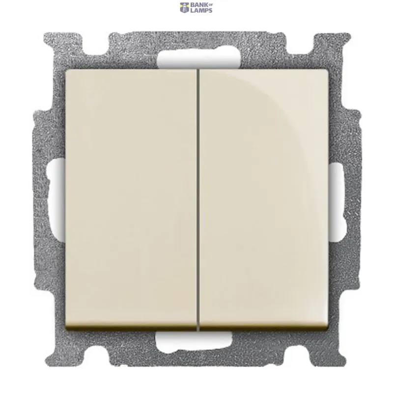 Busch-Jaeger Switch Basic 55 2-way 1+1 cream tactile 2CKA001012A2151