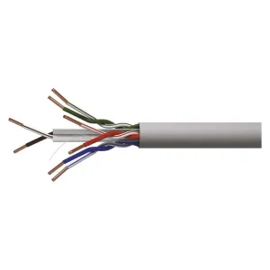 Kabelis UTP CAT6 4x2x0.55mm, viendzīslu, Varš, PVC Eca Kabelis UTP CAT6 4x2x0.55mm, viendzīslu, Varš, PVC Eca