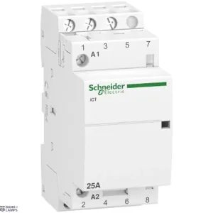 Schneider Electric A9C20833 — kontaktors Acti9 iCT, 3P, 25 A, 220–240 V AC, 3NO, IP20