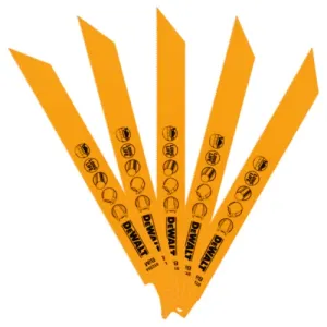 DeWalt DT2354-QZ — Reciprocating Blades Bi Metal - 203mm (5Pack) DT2354-QZ DeWalt