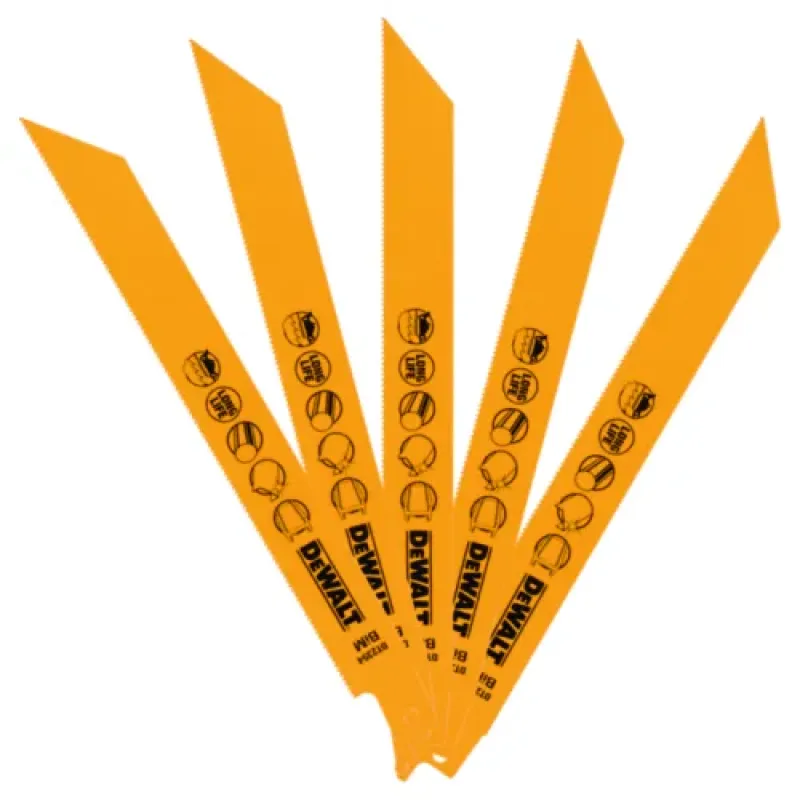 DeWalt Reciprocating Blades Bi Metal - 203mm (5Pack) DT2354-QZ DT2354-QZ