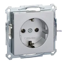 Schneider Electric MTN2301-0460 — Socket Outlet Merten System M SCHUKO, Screwless Terminals, Aluminium Schneider Electric MTN2301-0460 — Socket Outlet Merten System M SCHUKO, Screwless Terminals, Aluminium