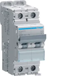 Hager NDN225 — автоматический выключатель 2P, 25 A D-Curve, 10 kA, 2M