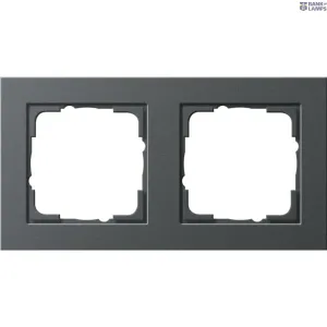 Cover Frame E2 Anthracite 2-Gang, Halogen-Free Shatter-Proof Thermoplastic Cover Frame E2 Anthracite 2-Gang, Halogen-Free Shatter-Proof Thermoplastic