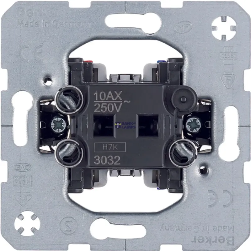 Berker On/off switch 2pole 10 AX, light control 3032