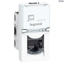 Legrand 076551 — RJ45 розетка Mosaic 1 Module, Cat 5E, UTP, White, IP20