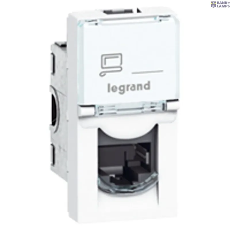 Legrand RJ45 Socket Mosaic 1 Module, Cat 5E, UTP, White, IP20 076551
