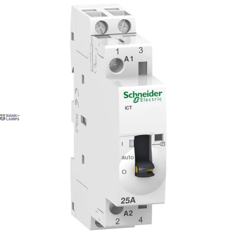 Schneider Electric Contactor Acti9 iCT, 25 A, 230–240 V, 2NO, IP20, Remote And A9C21732